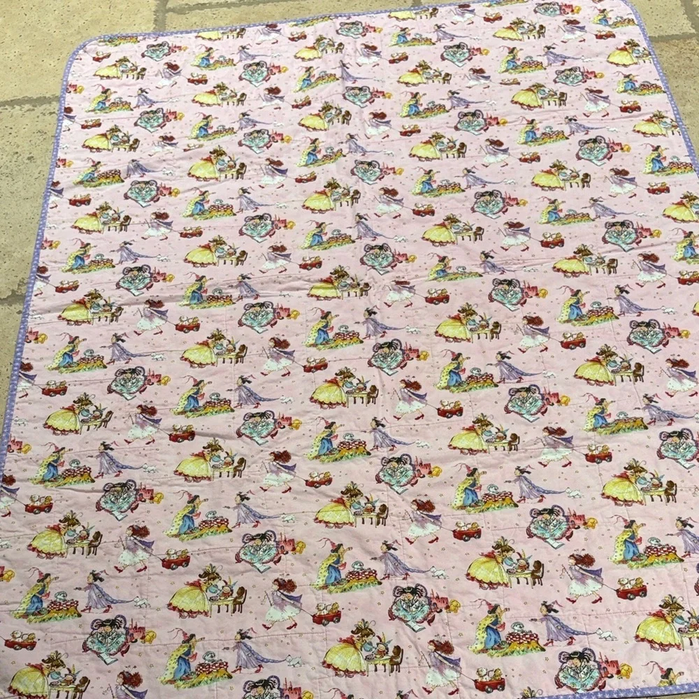 Vintage Jack Dempsey Fabric Colorful Print Handmade Quilt “Personalized”